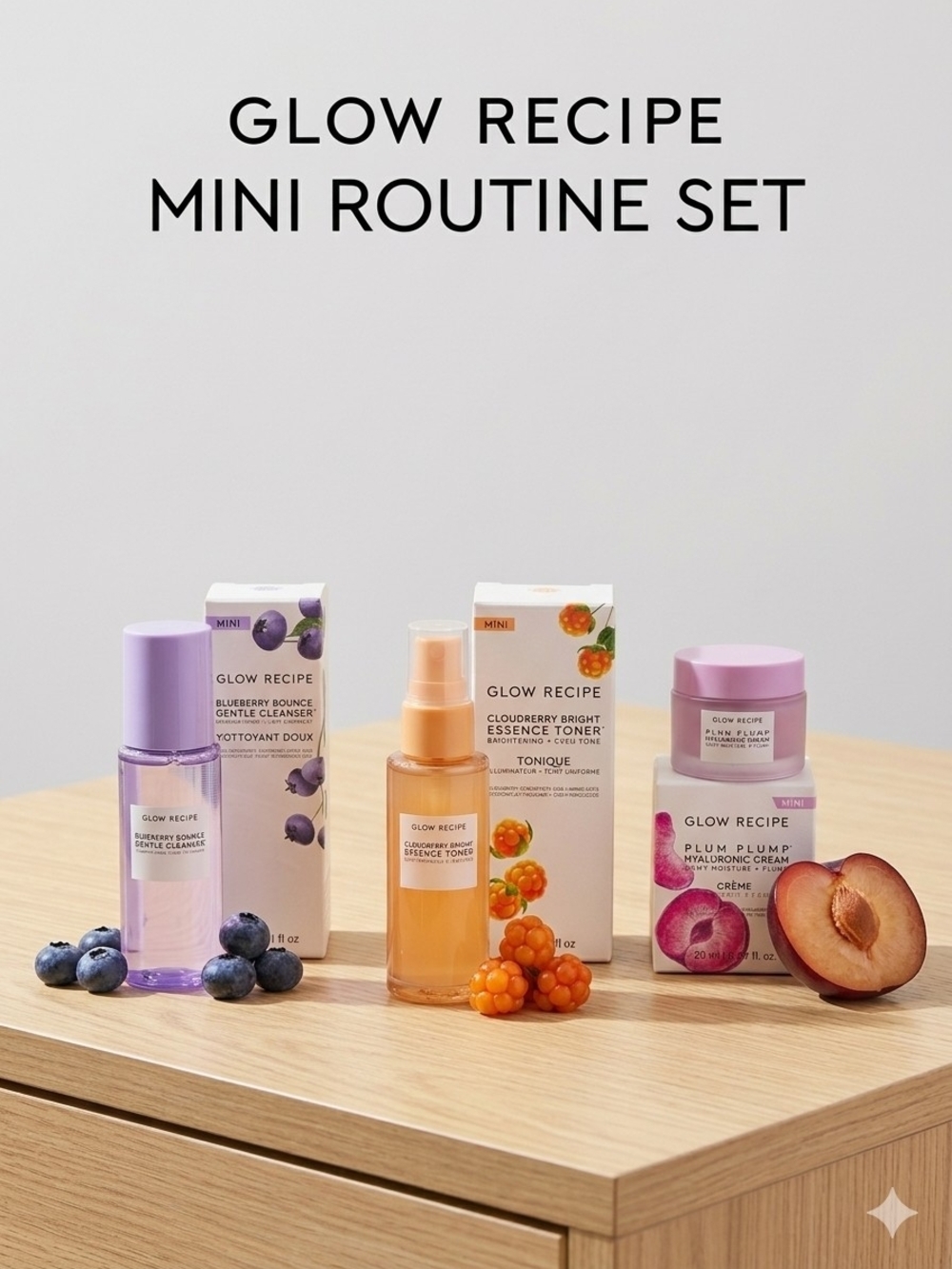 ✨ Glow Recipe Mini Routine Set | NIB Hydration & Brightening Trio Lot Bundle ✨